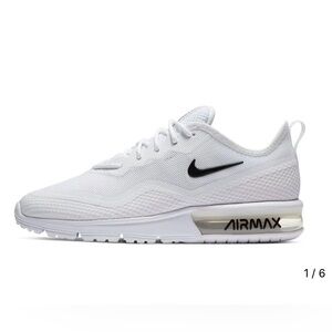 Nike Air Max Sequent 4.5 White & Black Women's Athletic Shoes